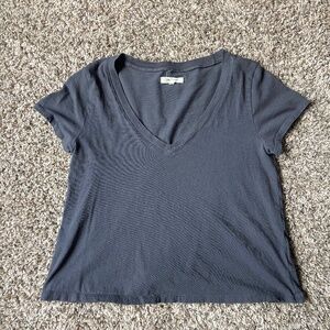 Madewell Charcoal Grey V-neck